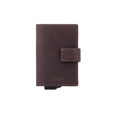 Geldbörse JOOP "Geldbörse Cerratano C-Two E-Cage sv8", Herren, braun (dunkelbraun), Obermaterial: 100% Rindsleder Leather cow., Kleinlederwaren