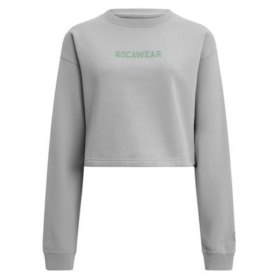 Sweater ROCAWEAR "Rocawear Damen Rocawear School Pullover", Damen, Gr. M, grau, 80% Baumwolle, 20% Polyester, Rundhals, Sweatshirts Sweater