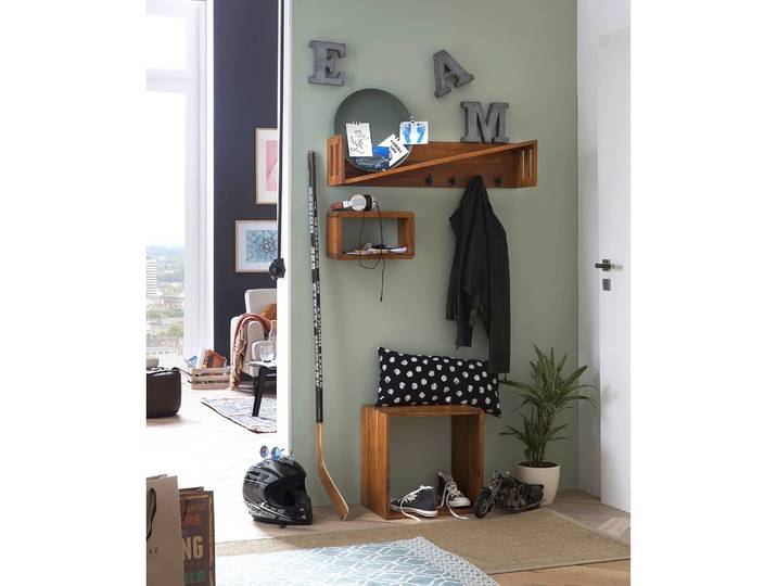 Wandgarderobe Gibb 90 x 20 x 20cm Beige