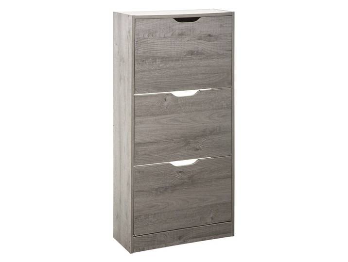 Armoire à chaussures bois 3 tiroirs gris