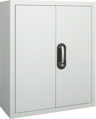 Magazinregal, 830 mm hoch, 4 Böden, 24 Kästen, lichtgrau