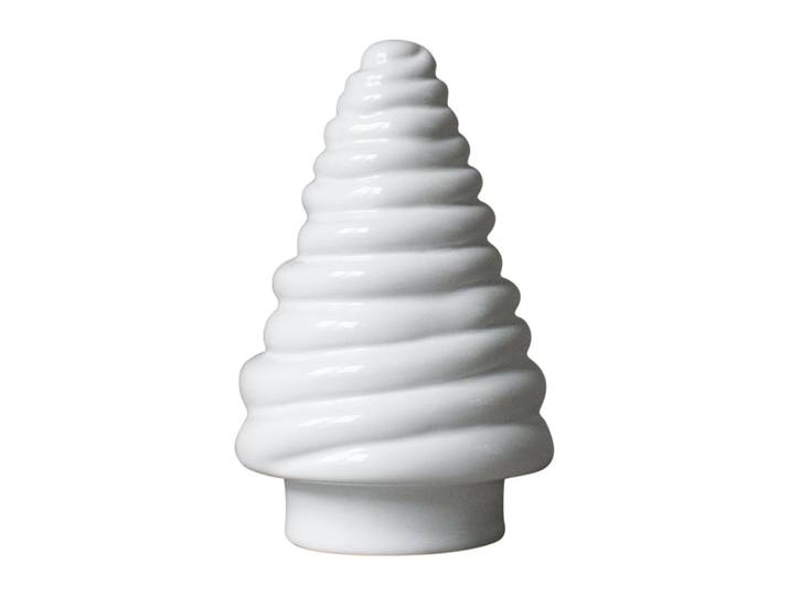 DBKD Sapin décoratif Curl tree 13 cm Shiny white