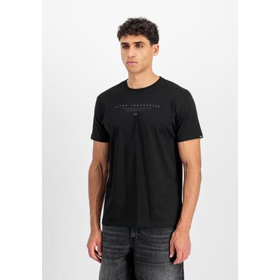 T-Shirt ALPHA INDUSTRIES "DTM Contractor T-Shirt", Herren, Gr. L, schwarz, Obermaterial: 100% Baumwolle, Shirts T-Shirt