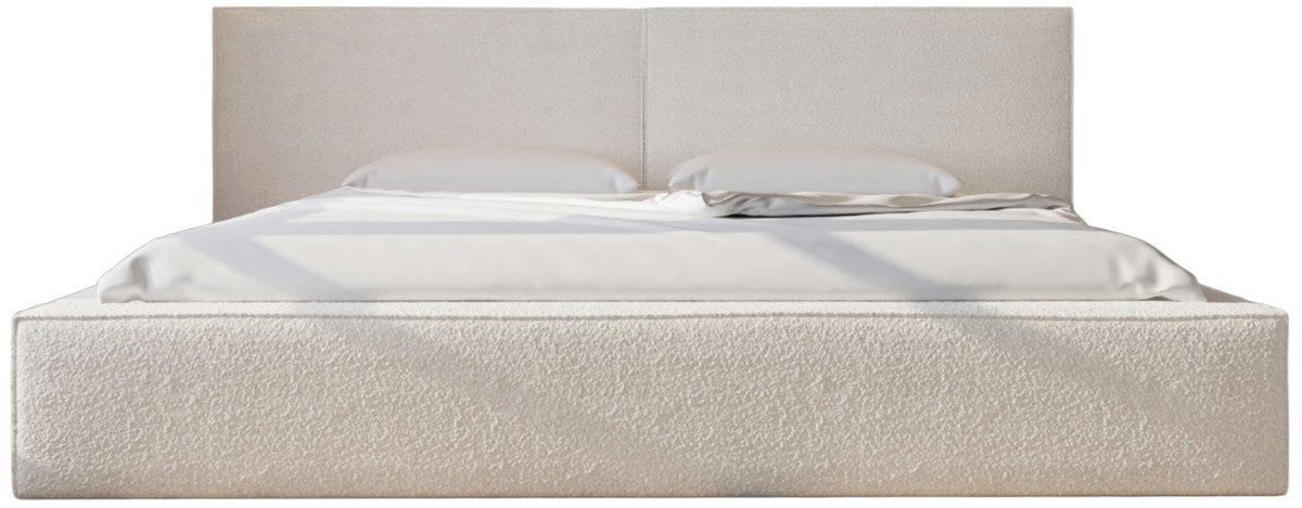 Anthology 1 Gestoffeerd tweepersoonsbed met bouclé overtrek Wit 160x200 cm
