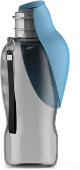 Inspire Picks 800ml Portable Dog Water Bottle With Built In Drinking Bowl For Travel blue 800ml