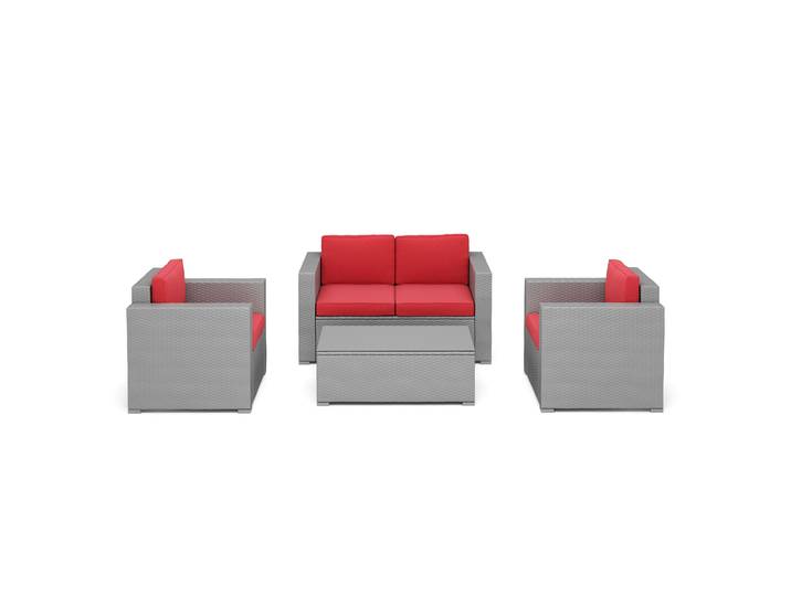 Ersatzkissen für Rattanlounge VENEZIA rot