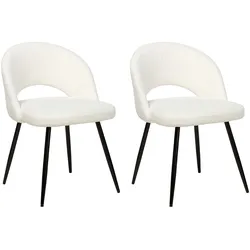 ESSZIMMERSTUHL 2er-Set Polyester Weiß Onaga