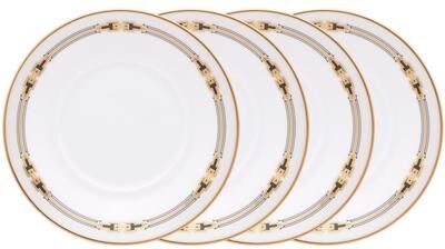 "Noritake Empire Gold Set of 4 Saucers, 6"""