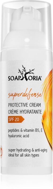 Soaphoria SuperDefense moisturising and protective cream with peptides SPF 20 50 ml