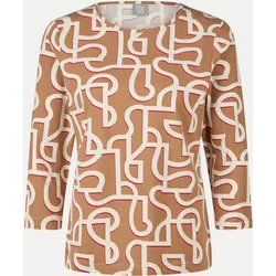 Druckshirt Drama Queen Beige 44