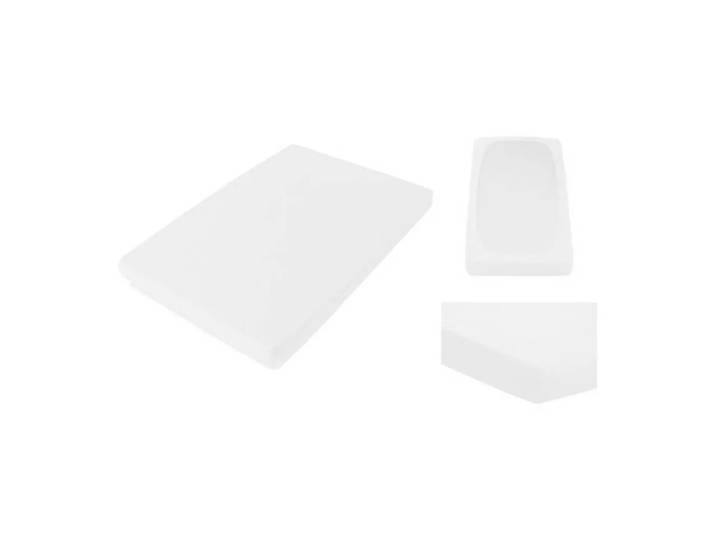 Living Home - Topper Elastic Jersey Fixleintuch Topper, 200X200CM, Weiss