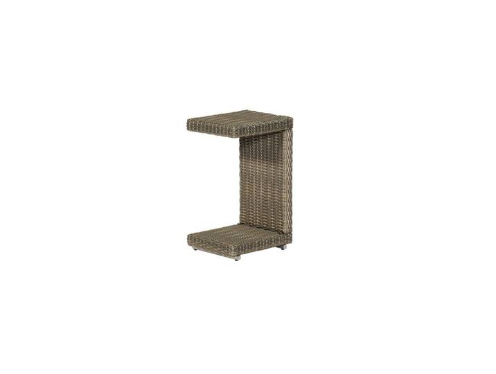 Gardenson Gartenbeistelltisch Andalusia, Grau, Metall, Kunststoff, rechteckig, 64x42x33 cm, Gartenmöbel, Gartentische, Garten-Beistelltische