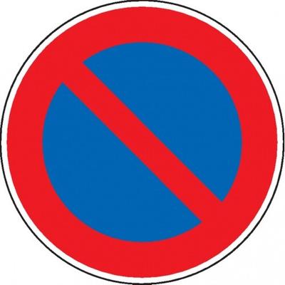 Verkehrszeichen Eingeschränktes Haltverbot, Nr.286, Aluminium RA1, Anit-Sticker, Ø 600mm