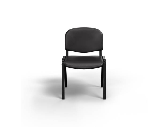 Chaise de réunion FIRST Vinyle Noir - Dossier