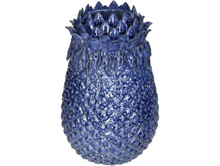 Vase Myko blau Steingut D 22 cm H 34.5 cm