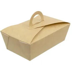 MONOUSO - SnackBox Amerikanische "Doggy Bag" Kraft 16x9,5x6cm (200 Stück)