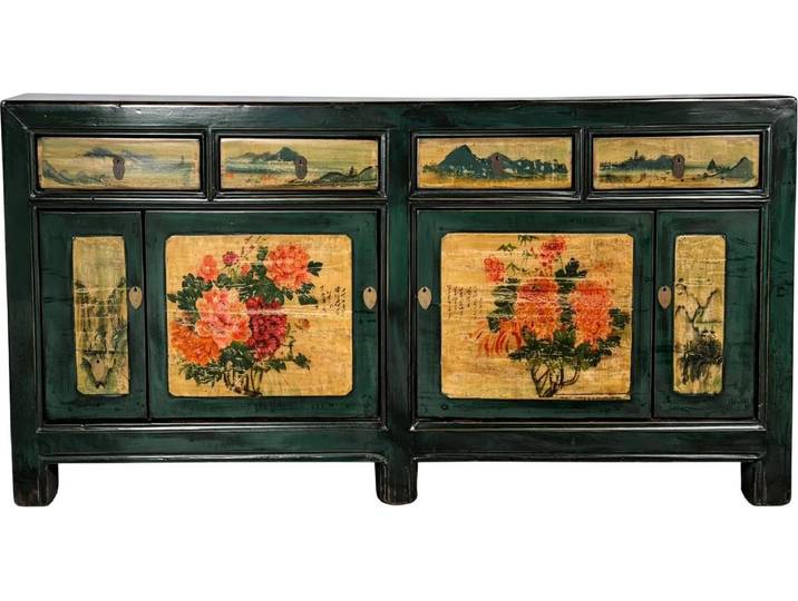 Fine Asianliving Commode chinoise Buffet chinois Armoires chinoises Meubles chinois Armoire orientale asiatique 176x85x45