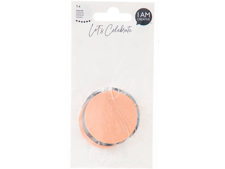 Girlande I am creative lachs/silber Karton B 9 cm