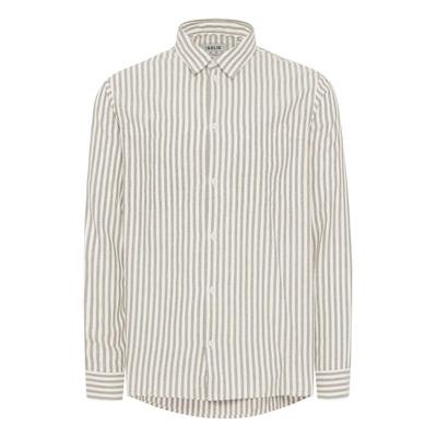 Langarmhemd SOLID "Langarmhemd SDGamal", Herren, Gr. XXL, N-Gr, grün (tree house), Obermaterial: 60% Baumwolle CO. 40% Polyester PES., Hemden