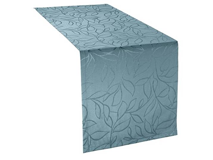 Erwin Müller Outdoor-Tischläufer Terrassa abwaschbar eisblau Größe 40x130 cm