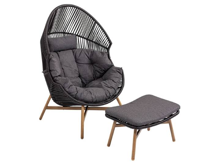Gartensessel EGG Edelstahl grau