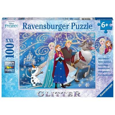 Puzzle Ravensburger Frozen - Glitzernder Schnee 100 Teile XXL Glitzer
