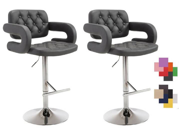 CLP Barhocker Dublin (Set, 2er), höhenverstellbar und drehbar