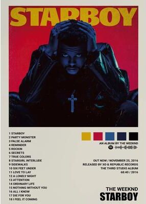 Uplift Essentials The Weeknd Music Album Art Poster Hip Hop Canvas Prints & Singer Wall Art For Modern Living Room Decor style 9 19.7 X 27.6 In (50x70 Cm)