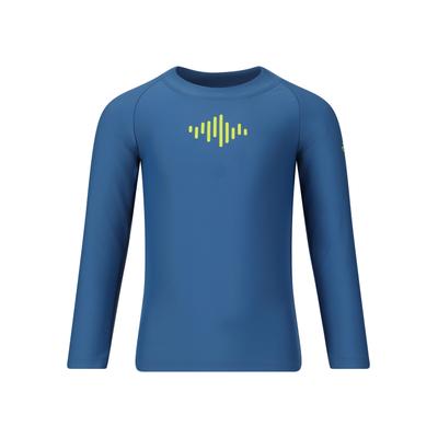 Fleecejacke ZIGZAG "Crisp", Jungen, Gr. 92, blau, 80% Polyamid, 20% Elasthan, unifarben, Rundhals, Jacken Fleecejacke, mit UV-Schutzfunktion