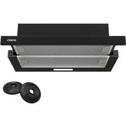 CIARRA Flachschirmhaube A++ Dunstabzugshaube 60 cm 391 m3/h Integrierte Abzugshaube ausziehbar VM6906DS