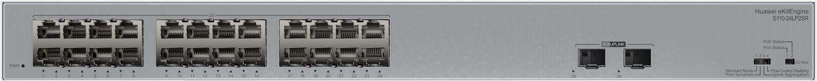 Huawei eKit Switch S110-24LP2SR 24x + 2x GbE SFP unmanaged L2 98012198