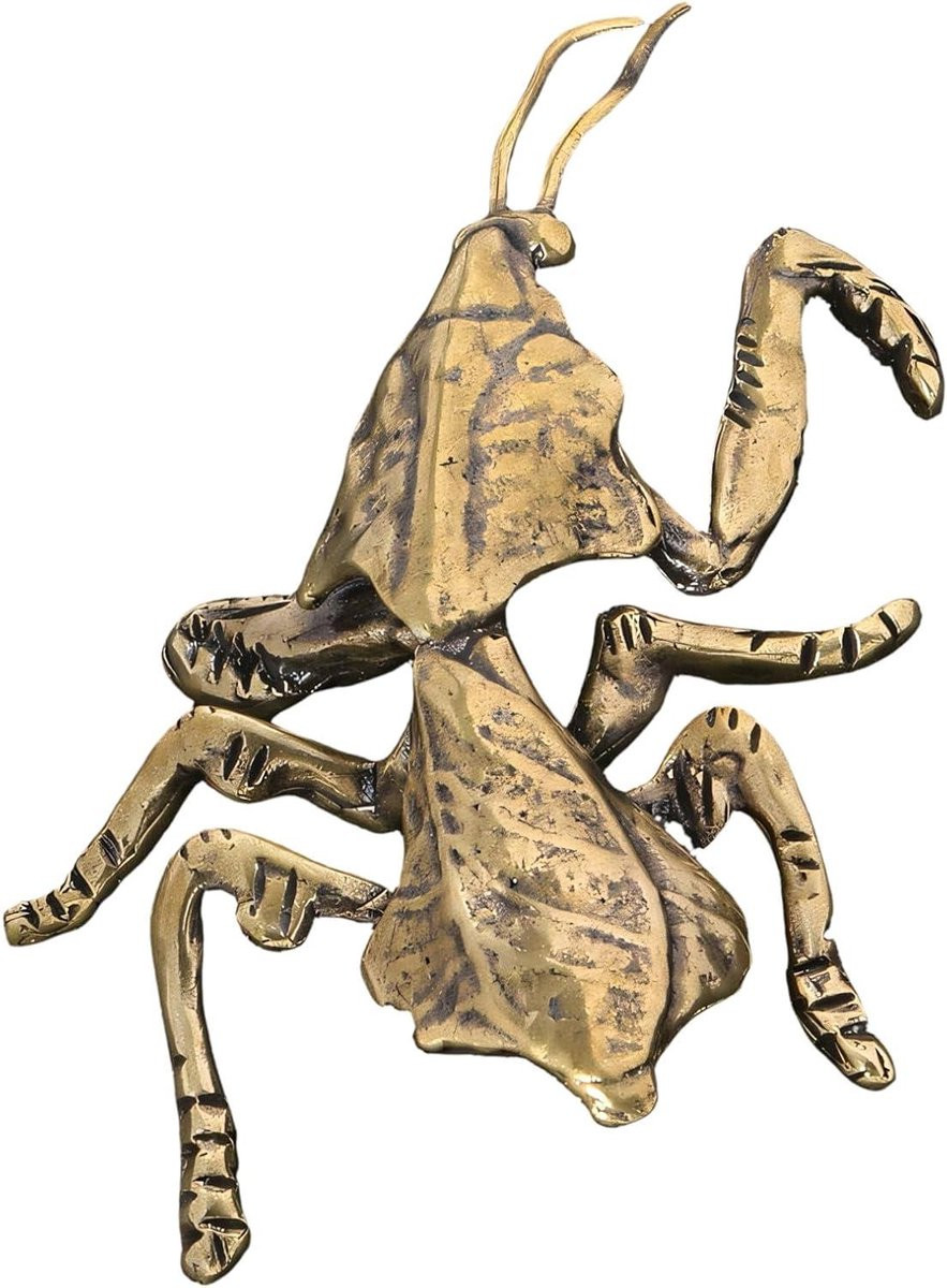 Gouden messing dierenfiguur voor op tafel als decoratief miniatuurbeeldje