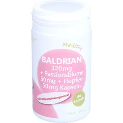 Baldrian 120mg + Passionsblume 50mg + Hopfen 50mg 60 ST