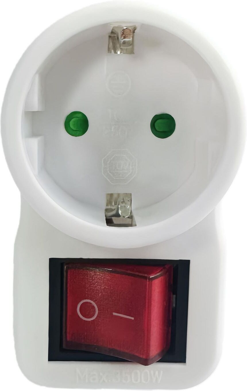 Microconnect Safety socket adapter, white