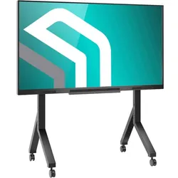 ONKRON TV Ständer rollbar für 70 - 110 Zoll Fernseher, max Traglast 125 kg, mobiler Fernsehständer mit Rollen,VESA 200x200 - 1000x800,TS2081-B
