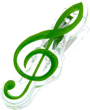 agifty Music Clip Violin Clef Green vert