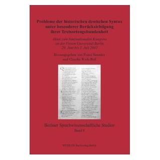Umbreit Probleme der historischen deutschen Syntax unter besonderer Berücksichtigung ihr (Deutsch) (69133386)