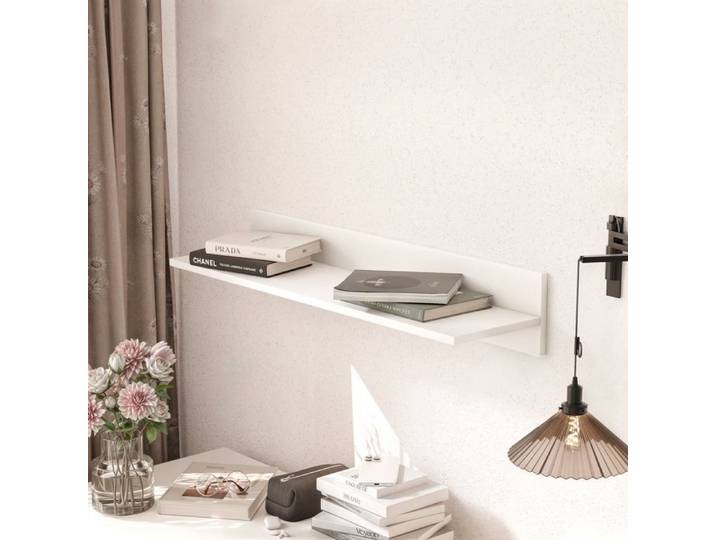 Étagère Murale 90 cm VALERIO - fixations invisibles - Flottantes Tablettes - 90x24x16 cm - Blanc