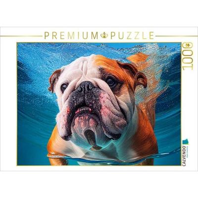 CALVENDO Puzzle Fröhlicher Dickkopf im Wasser | 1000 Teile Lege-Größe 64x48cm Foto-Puzzle für glückliche Stunden