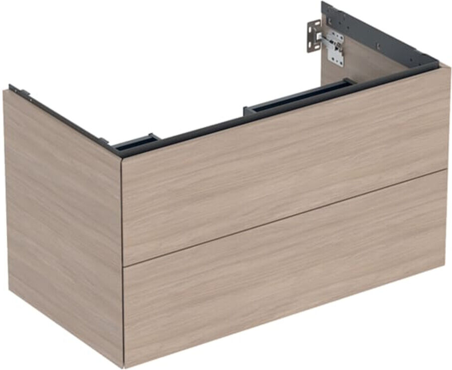Geberit Waschtischunterschrank One 88,8x50,4x47cm, Eiche/Mela Holz, 2 Laden (505263005)