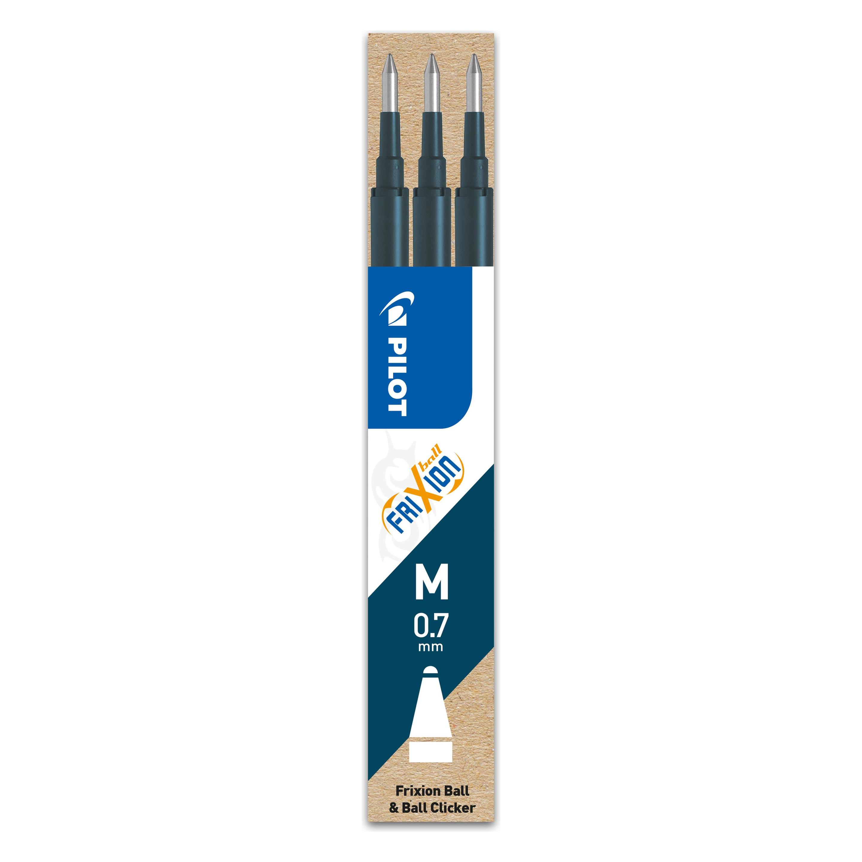 Pilot FriXion Refill Set à 3 (Blau, Schwarz, 0.70 mm, 3 Stk.) (BLS-FR7-S3-BB)