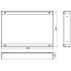 Emco Asis Premium Einbaurahmen 979700039 für Unterputz Spiegelschrank 100 cm