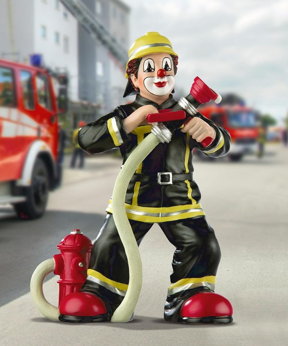 Decoratief Clown Beeldje van Kunsthars - Kleurrijk Figuurlijk Verzamelobject - Hoogte: 15 cm