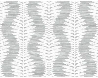 Lillian August Carina Leaf Ogee Embossed Vinyl Unpasted Wallpaper