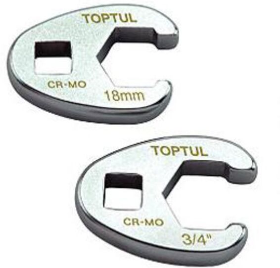 Hahnenfuß Ringschlüssel TOPTUL 12 mm offen (für Ratsche 3/8 zoll)