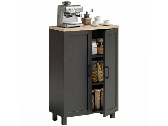 Buffet Homcom à 2 portes avec étagère réglable 60X30X90 cm Noir