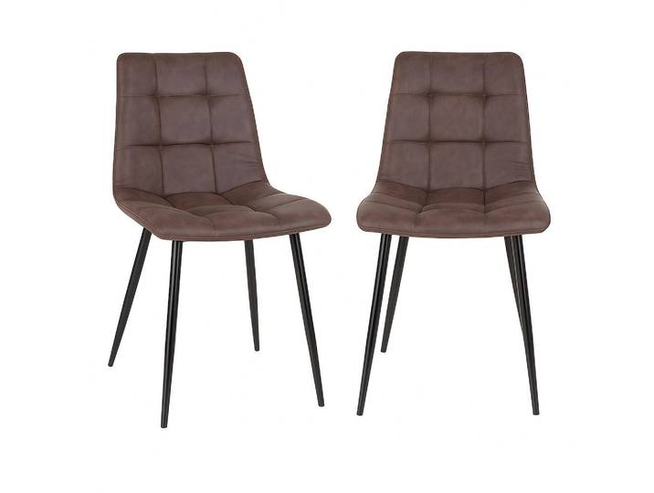 Mid.you Stuhl-Set, Dunkelbraun, zylindrisch, 44x86x55 cm, Esszimmer, Stühle, Esszimmerstühle, Esszimmerstühle-Set
