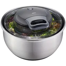 GEFU Pullit, Salatschleuder, Schwarz, Silber