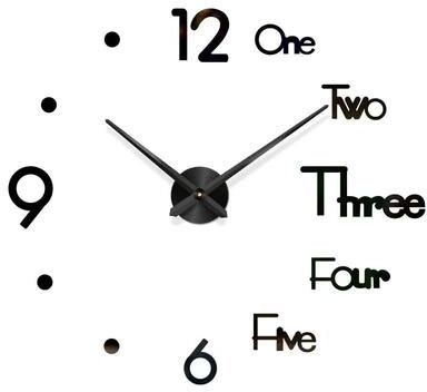 Uplift Picks Modern 3D DIY Wall Clock Acrylic Mirror Large Decorative Clock 14 100 130 Cm 3d