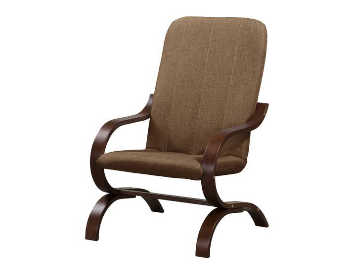 Fauteuil Marron/Latte macchiatto Tissu 65 x 102 x 70cm